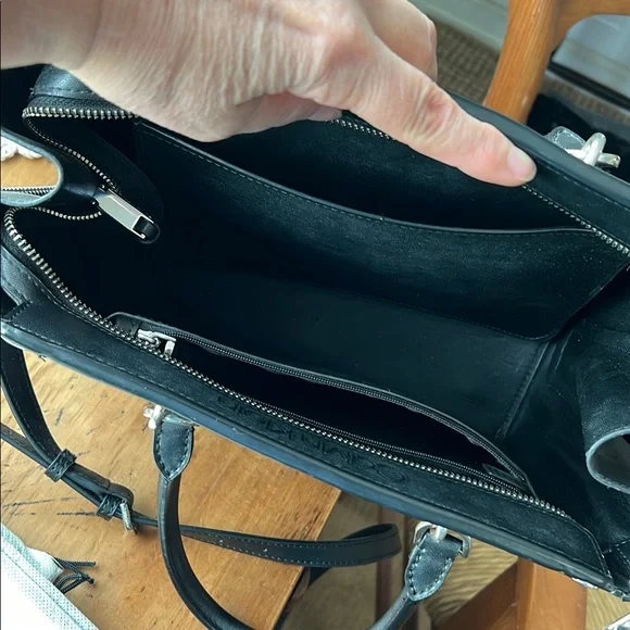 Calvin Klein Black Crossbody Bag with Silver Details - Picture 7 of 10